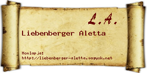 Liebenberger Aletta névjegykártya